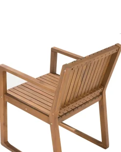 Beliani 8 Kpl Puutarhatuolisetti Lehtikuvioidulla Pehmusteella Sassari Fashion