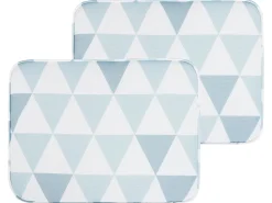 Beliani 2 Kpl Tyynysetti Kolmiokuvio Vaaleansininen Fiji New