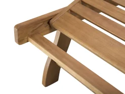 Beliani Akaasiapuinen Aurinkotuoli Raidallisella Pehmusteella Java Outlet