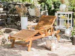 Beliani Akaasiapuinen Aurinkotuoli Java Sale