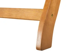 Beliani Akaasiapuinen Aurinkotuoli Tummanpunaisella Pehmusteella Java Fashion