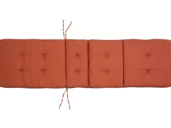 Beliani Akaasiapuinen Aurinkotuoli Tummanpunaisella Pehmusteella Java Fashion