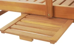 Beliani Akaasiapuinen Aurinkotuoli Tummanpunaisella Pehmusteella Java Fashion