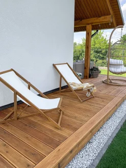 Beliani Aurinkotuoli Akaasia Vaalea Puu/Luonnonvalkoinen Anzio Online