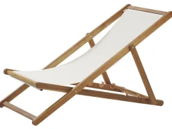 Beliani Aurinkotuoli Akaasia Vaalea Puu/Luonnonvalkoinen Anzio Online