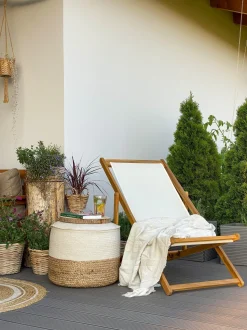 Beliani Aurinkotuoli Akaasia Vaalea Puu/Luonnonvalkoinen Anzio Online