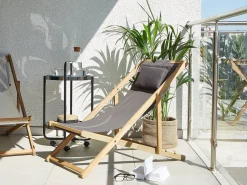 Beliani Aurinkotuoli Akaasia 2X Vaihtokankaat (Useita) Vaalea Puu Avellino Shop