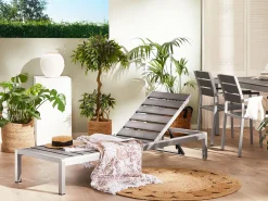 Beliani Aurinkotuoli Alumiini Harmaa Nardo Hot