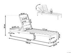 Beliani Aurinkotuoli Alumiini Musta Nardo Discount