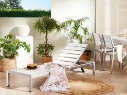 Beliani Aurinkotuoli Alumiini Valkoinen Nardo Outlet