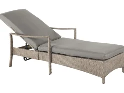 Beliani Aurinkotuoli Harmaa Harmaalla Istuintyynylla Vasto Sale