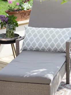 Beliani Aurinkotuoli Harmaa Harmaalla Istuintyynylla Vasto Sale