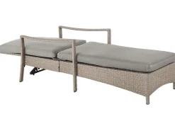 Beliani Aurinkotuoli Harmaa Harmaalla Istuintyynylla Vasto Sale