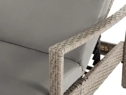 Beliani Aurinkotuoli Harmaa Harmaalla Istuintyynylla Vasto Sale