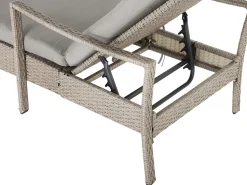 Beliani Aurinkotuoli Harmaa Harmaalla Istuintyynylla Vasto Sale