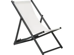 Beliani Aurinkotuoli Luonnonvalkoinen/Musta Locri Store