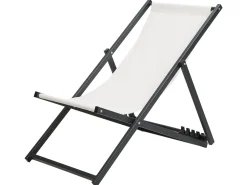 Beliani Aurinkotuoli Luonnonvalkoinen/Musta Locri Store