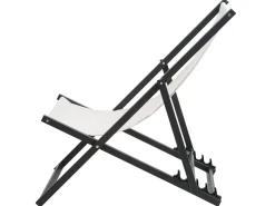 Beliani Aurinkotuoli Luonnonvalkoinen/Musta Locri Store