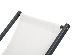 Beliani Aurinkotuoli Luonnonvalkoinen/Musta Locri Store