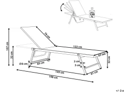 Beliani Aurinkotuoli Metallinen Mintunvihrea Portofino Best