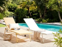 Beliani Aurinkotuoli Metallinen Valkoinen Portofino Outlet