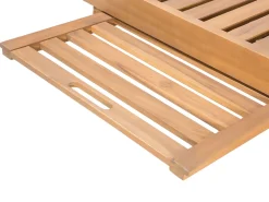 Beliani Aurinkotuoli Pehmusteilla Keltavalkoinen Cesana Hot