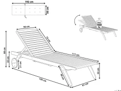 Beliani Aurinkotuoli Pehmusteilla Keltavalkoinen Cesana Hot