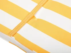 Beliani Aurinkotuoli Pehmusteilla Keltavalkoinen Cesana Hot
