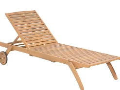 Beliani Aurinkotuoli Pehmusteilla Keltavalkoinen Cesana Hot