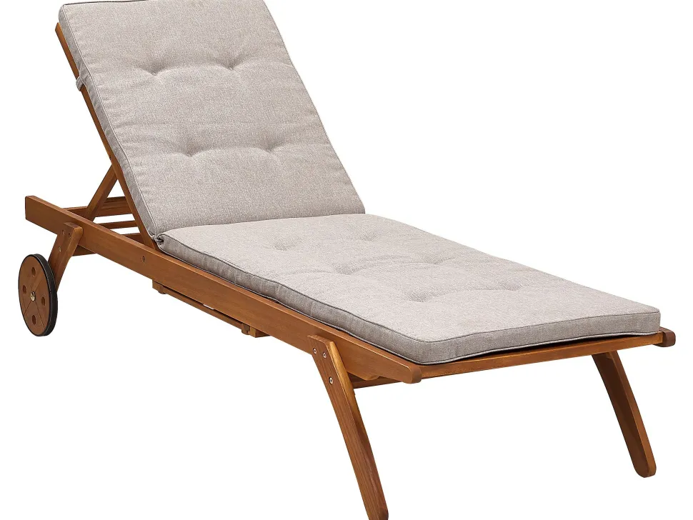 Beliani Aurinkotuoli Pehmusteilla Beige Cesana Discount