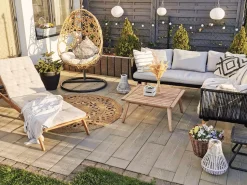 Beliani Aurinkotuoli Pehmusteilla Beige Cesana Discount