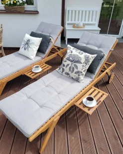 Beliani Aurinkotuoli Ruskeanharmaalla Pehmusteella Cesana Online