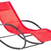 Beliani Aurinkotuoli Teras Keinuva Punainen Carano Ii Sale