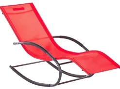 Beliani Aurinkotuoli Teras Keinuva Punainen Carano Ii Sale