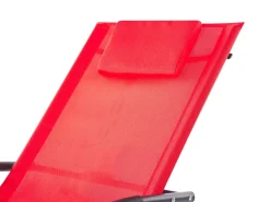 Beliani Aurinkotuoli Teras Keinuva Punainen Carano Ii Sale