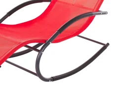 Beliani Aurinkotuoli Teras Keinuva Punainen Carano Ii Sale
