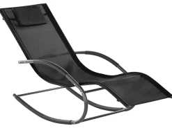 Beliani Aurinkotuoli Teras Keinuva Musta Carano Ii Best Sale