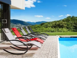 Beliani Aurinkotuoli Teras Keinuva Musta Carano Ii Best Sale