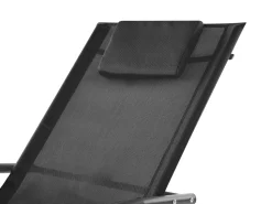 Beliani Aurinkotuoli Teras Keinuva Musta Carano Ii Best Sale