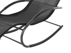 Beliani Aurinkotuoli Teras Keinuva Musta Carano Ii Best Sale