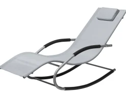 Beliani Aurinkotuoli Teras Keinuva Harmaa Carano Flash Sale