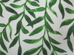 Beliani Aurinkotuoli Tumma Akaasia Vaihtokankaat Luonnonvalkoinen/Valkovihrea Lehdet 2 Kpl Anzio Hot