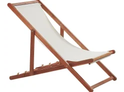 Beliani Aurinkotuoli Tumma Akaasia Vaihtokankaat Luonnonvalkoinen/Beige Abstrakti 2 Kpl Anzio Best Sale