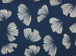 Beliani Aurinkotuoli Tumma Akaasia Vaihtokankaat Luonnonvalkoinen/Laivastonsininen Kukat 2 Kpl Anzio Best Sale