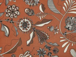 Beliani Aurinkotuoli Vaalea Akaasia Vaihtokankaat Luonnonvalkoinen/Punainen Kukat 2 Kpl Anzio Shop