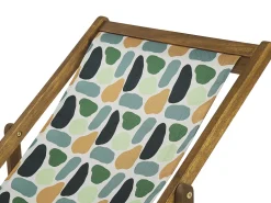 Beliani Aurinkotuoli Vaalea Akaasia Vaihtokankaat Luonnonvalkoinen/Monivarinen Taplat 2 Kpl Anzio Online