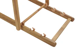 Beliani Aurinkotuoli Vaalea Akaasia Vaihtokankaat Luonnonvalkoinen/Monivarinen Kamomilla 2 Kpl Anzio Sale