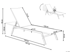 Beliani Aurinkotuoli Valkoinen Teras Noli Hot