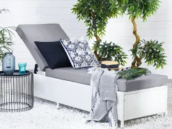 Beliani Aurinkotuoli Valkoinen Turin Ii Fashion