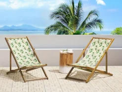 Beliani Aurinkotuolin Vaihtokangas Kukat Monivarinen 2 Kpl Anzio/Avellino Clearance